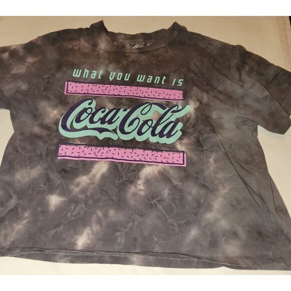 2 for $20 Coca-Cola Vintage Inspired Crop Top Tie Dye Size - Picture 2 of 4